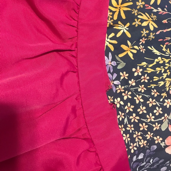 Express hot pink rose full midi skirt / retro - Picture 4 of 5